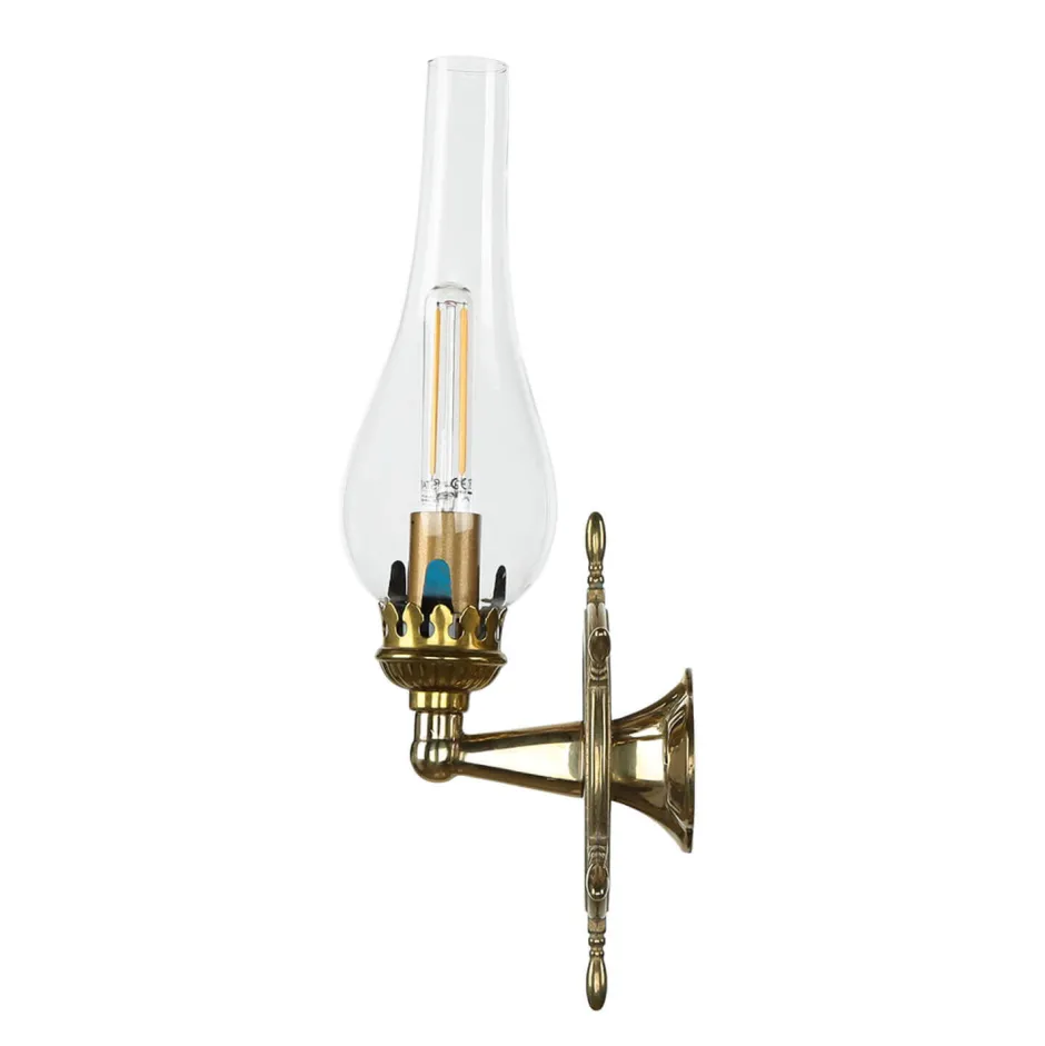 Wandleuchten|Lampen Aus Aller Welt*Laura Suardi Wandlampe Messing Glas Maritim Antik Badezimmer Flur