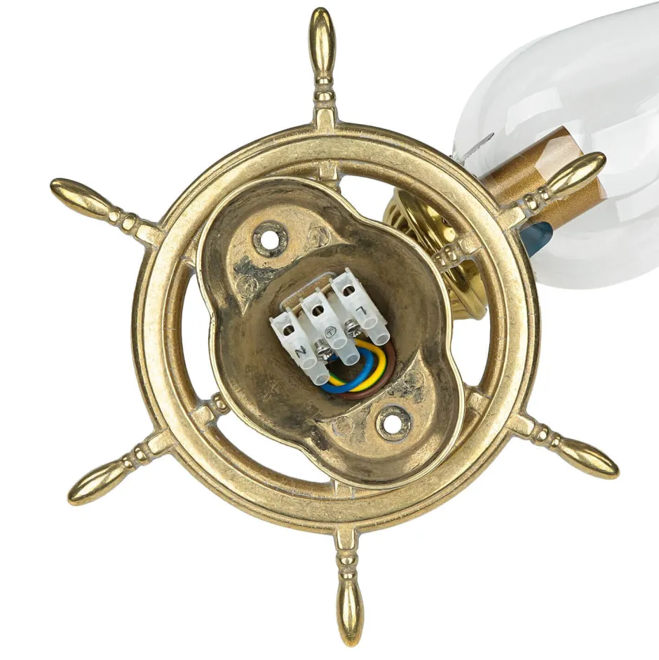 Wandleuchten|Lampen Aus Aller Welt*Laura Suardi Wandlampe Messing Glas Maritim Antik Badezimmer Flur