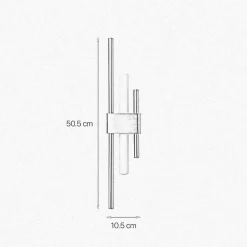 Wandleuchten|Badezimmer Lampe*Giovanni Battista Wandlampe Messing massiv H: 50,5 cm Art Déco für S14d