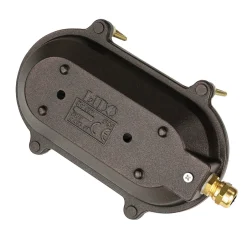 Rustikale Lampen|Metall Lampen*Lido Wandlampe Messing Riffelglas IP64 rostfrei E27 außen