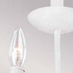 Wandleuchten|Schlafzimmer Lampen*Elstead Wandlampe Metall 61 cm hoch Weiß E14 3-flammig EIRA