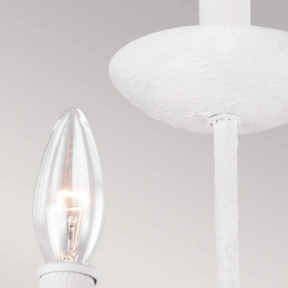 Wandleuchten|Schlafzimmer Lampen*Elstead Wandlampe Metall 61 cm hoch Weiß E14 3-flammig EIRA