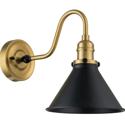 Elstead Wandlampe Metall E27 27,5 cm hoch Messing in antik Schwarz< Wandleuchten|Küchenlampen