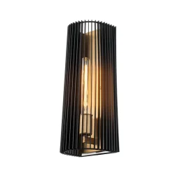 Elstead Wandlampe Metall E27 H: 43,2 cm in Messing Schwarz< Wandleuchten|Flurlampen