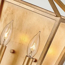 Wandleuchten|Flurlampen*Elstead Wandlampe Metall E14 H: 43,1 cm in Messing Antik TARIN