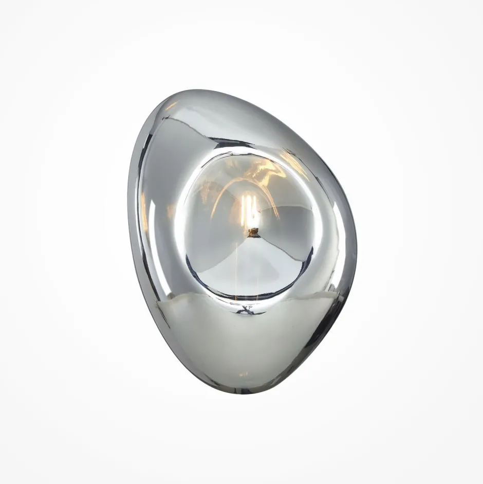 Maytoni Wandlampe Metall Glas 27,5 cm hoch Chrom glänzend E14< Wandleuchten|Flurlampen