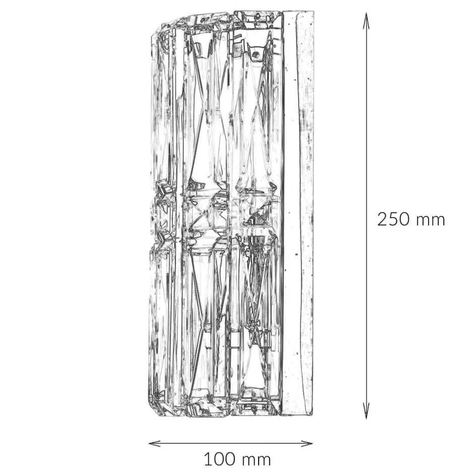 Wandleuchten|Flurlampen*Maytoni Wandlampe Metall Glas 25 cm hoch Chrom E14 länglich