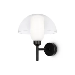 Maytoni Wandlampe Metall Glas 24,4 cm hoch Schwarz Weiß E14< Wandleuchten|Glaslampen