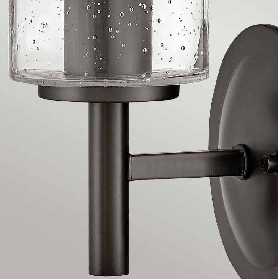 Elstead Wandlampe Metall Glas 26,2 cm hoch Schwarz E27 GRACIA< Wandleuchten|Wohnzimmerlampen