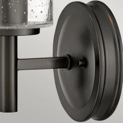 Elstead Wandlampe Metall Glas 26,2 cm hoch Schwarz E27 GRACIA< Wandleuchten|Wohnzimmerlampen