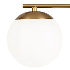 Maytoni Wandlampe Metall Glas 20 cm hoch in Messing Weiß E27< Wandleuchten|Küchenlampen