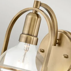 Elstead Wandlampe Metall Glas E27 H: 23,3 cm in Messing Antik< Wandleuchten|Küchenlampen