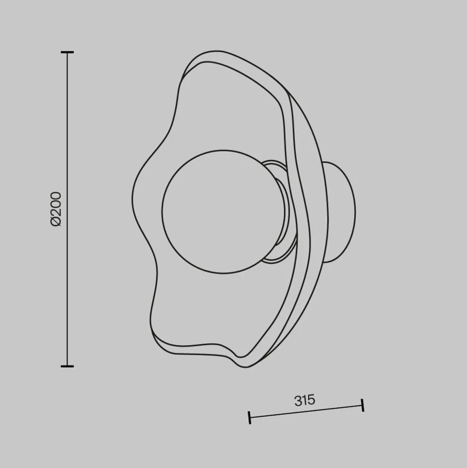 Maytoni Wandlampe Metall Glas in Messing G9 Modern NILS< Wandleuchten|Flurlampen