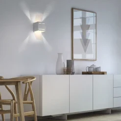 Paul Neuhaus Wandlampe Metall in Aluminium indirekt G9 H:30 cm< Flurlampen|Wohnzimmerlampen