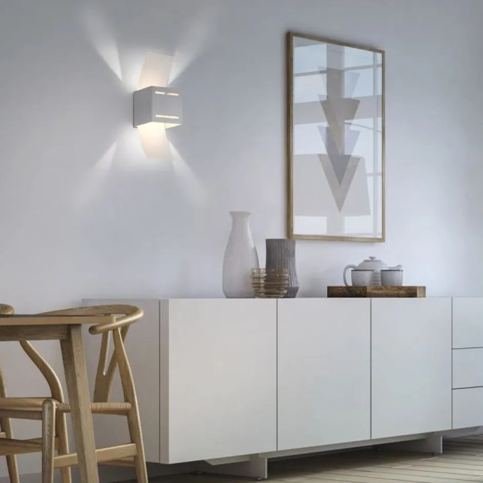 Paul Neuhaus Wandlampe Metall in Aluminium indirekt G9 H:30 cm< Flurlampen|Wohnzimmerlampen