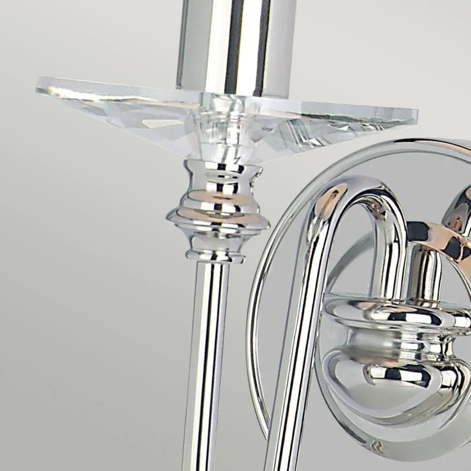 Elstead Wandlampe Metall in Nickel poliert CANDELA 6< Kristalllampen|Wohnzimmerlampen