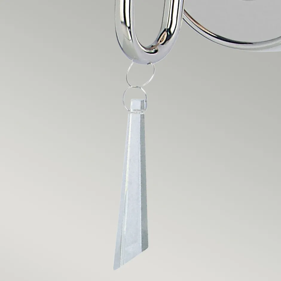 Elstead Wandlampe Metall in Nickel poliert CANDELA 6< Kristalllampen|Wohnzimmerlampen