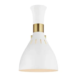 Elstead Wandlampe Metall in Weiß Messing E27 Retro Design< Wandleuchten|Küchenlampen