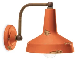 Wohnzimmerlampen|Keramiklampen*Ferroluce Wandlampe Metall Keramik H: 21 cm E27 Vintage MOLETI