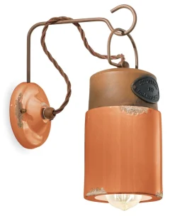 Ferroluce Wandlampe Metall Keramik H: 33 cm E27 Vintage Design< Wohnzimmerlampen|Keramiklampen