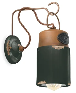 Wohnzimmerlampen|Keramiklampen*Ferroluce Wandlampe Metall Keramik E27 H: 33 cm Vintage Design