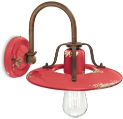 Wohnzimmerlampen|Keramiklampen*Ferroluce Wandlampe Metall Keramik E27 B: 25 cm Vintage Design
