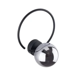 Wandleuchten|Flurlampen*TK Lighting Wandlampe Metall Rauchglas G9 Schwarz Graphit Kugel Schirm