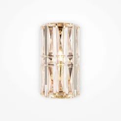 Maytoni Wandlampe Metall Rauchglas E14 25 cm hoch in Gold JONAS< Wandleuchten|Flurlampen