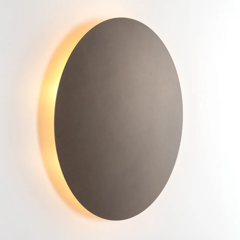 Wandleuchten|Flurlampen*TK Lighting Wandlampe Metall rund Ø 40 cm Braun für 4x G9 indirekt