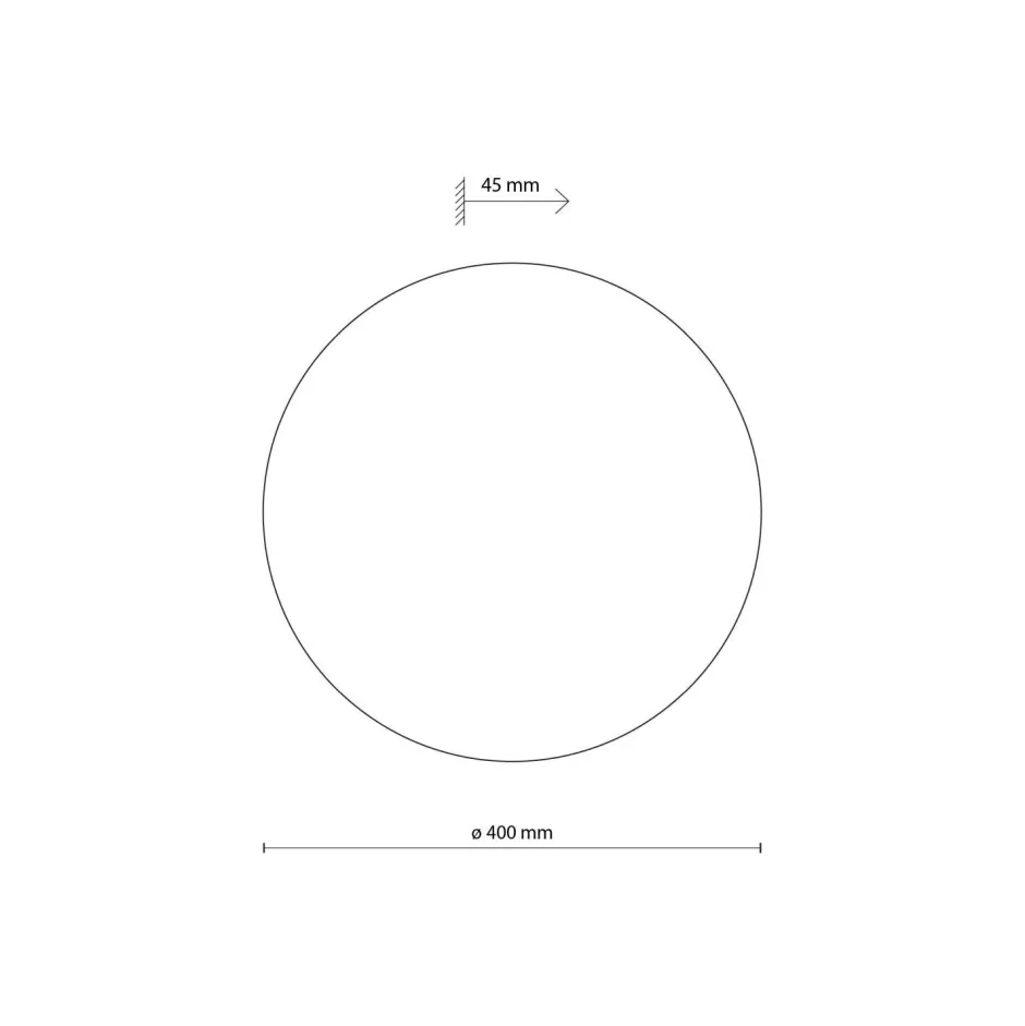 Wandleuchten|Flurlampen*TK Lighting Wandlampe Metall rund Ø 40 cm Braun für 4x G9 indirekt