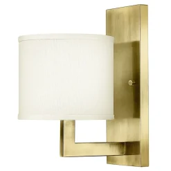 Wandleuchten|Stofflampen*Elstead Wandlampe Metall Stoff E27 30,5 cm hoch Modern POLILLA