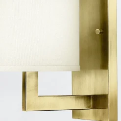 Wandleuchten|Stofflampen*Elstead Wandlampe Metall Stoff E27 30,5 cm hoch Modern POLILLA