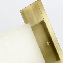 Wandleuchten|Stofflampen*Elstead Wandlampe Metall Stoff E27 30,5 cm hoch Modern POLILLA