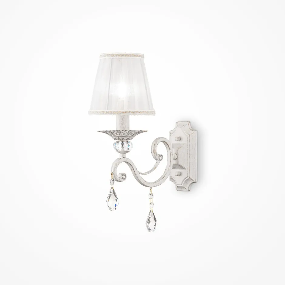 Wandleuchten|Schlafzimmer Lampen*Maytoni Wandlampe Metall Stoff H: 39 cm E14 Klassisch LILJA