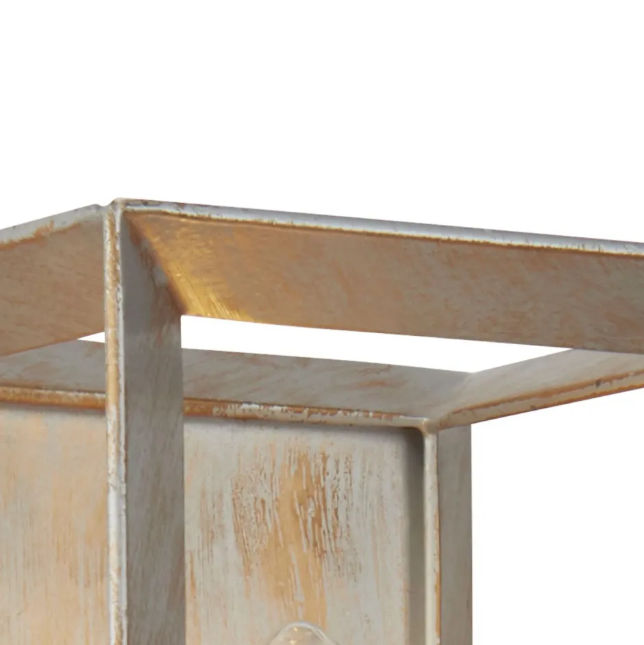 Searchlight Wandlampe mit Schalter in Silber-Gold E27 Metall H: 23,5 cm< Wohnzimmerlampen|Vintage Lampen