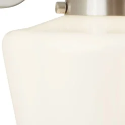 Searchlight Wandlampe mit Schalter IP44 Silber Weiß Badezimmer< Wandleuchten|Küchenlampen