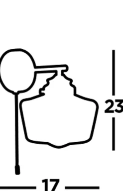 Searchlight Wandlampe mit Schalter IP44 Silber Weiß Badezimmer< Wandleuchten|Küchenlampen