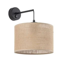TK Lighting Wandlampe mit Schalter Jute E27 H: 30 cm Boho RIANNE< Wandleuchten|Schlafzimmer Lampen