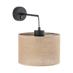 TK Lighting Wandlampe mit Schalter Jute E27 H: 30 cm Boho RIANNE< Wandleuchten|Schlafzimmer Lampen