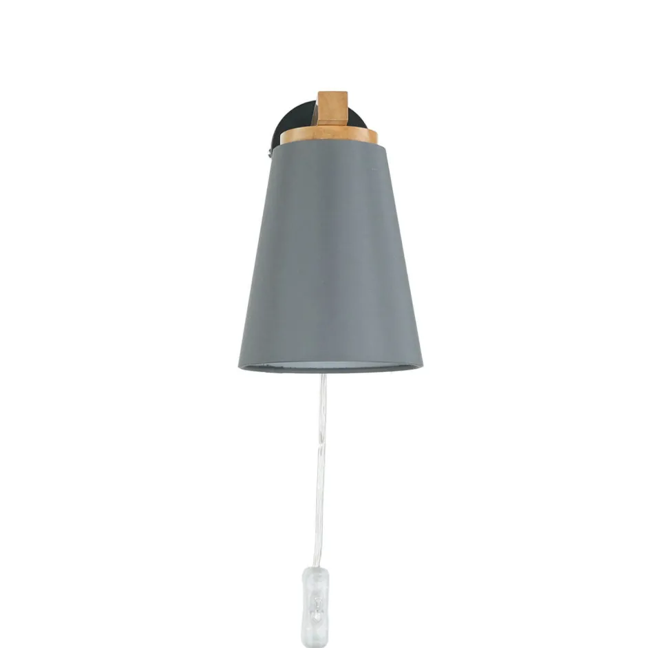 Easylight Wandlampe mit Schalter Kabel Grau Skandinavisch< Wandleuchten|Stofflampen