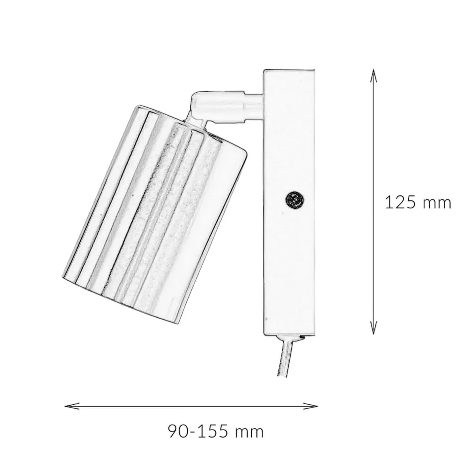 Wandleuchten|Flurlampen*Easylight Wandlampe mit Schalter Kabel GU10 verstellbar