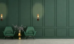 Searchlight Wandlampe mit Schalter Metall Glas E27 Mokka Bernstein< Wohnzimmerlampen|Metall Lampen