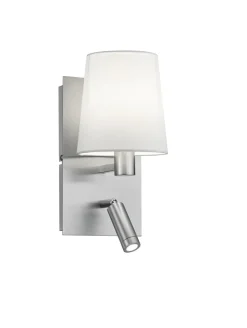 Flurlampen|Wohnzimmerlampen*Trio Reality Wandlampe mit Schalter Metall Stoff Leselicht flexibel