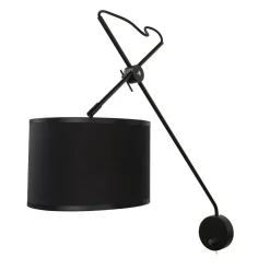 Nowodvorski Wandlampe mit Schalter Schwarz Gold VIPER flexibel< Wandleuchten|Moderne Lampen