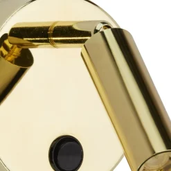 Wandleuchten|Flurlampen*TK Lighting Wandlampe mit Schalter schwenkbar Metall in Gold rund