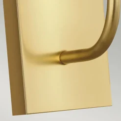 Wandleuchten|Jugendstil Lampen*Elstead Wandlampe mit Schirm in Messing Weiß Jugendstil