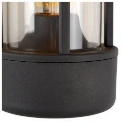 Wandlampe mit Sensor Aluminium Glas Anthrazit IP44 E27< Außenwandleuchten|Moderne Außenleuchten