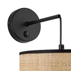 TK Lighting Wandlampe Modern Boho Korbschirm Metall E27 wohnlich< Wohnzimmerlampen|Moderne Lampen