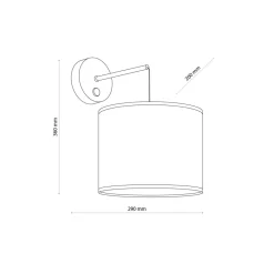 TK Lighting Wandlampe Modern Boho Korbschirm Metall E27 wohnlich< Wohnzimmerlampen|Moderne Lampen