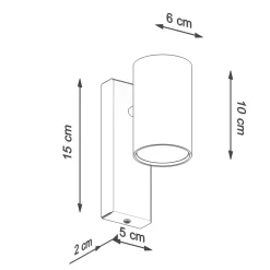 Sollux Wandlampe Modern klein Schwarz Metall GU10 Downlight< Wohnzimmerlampen|Moderne Lampen